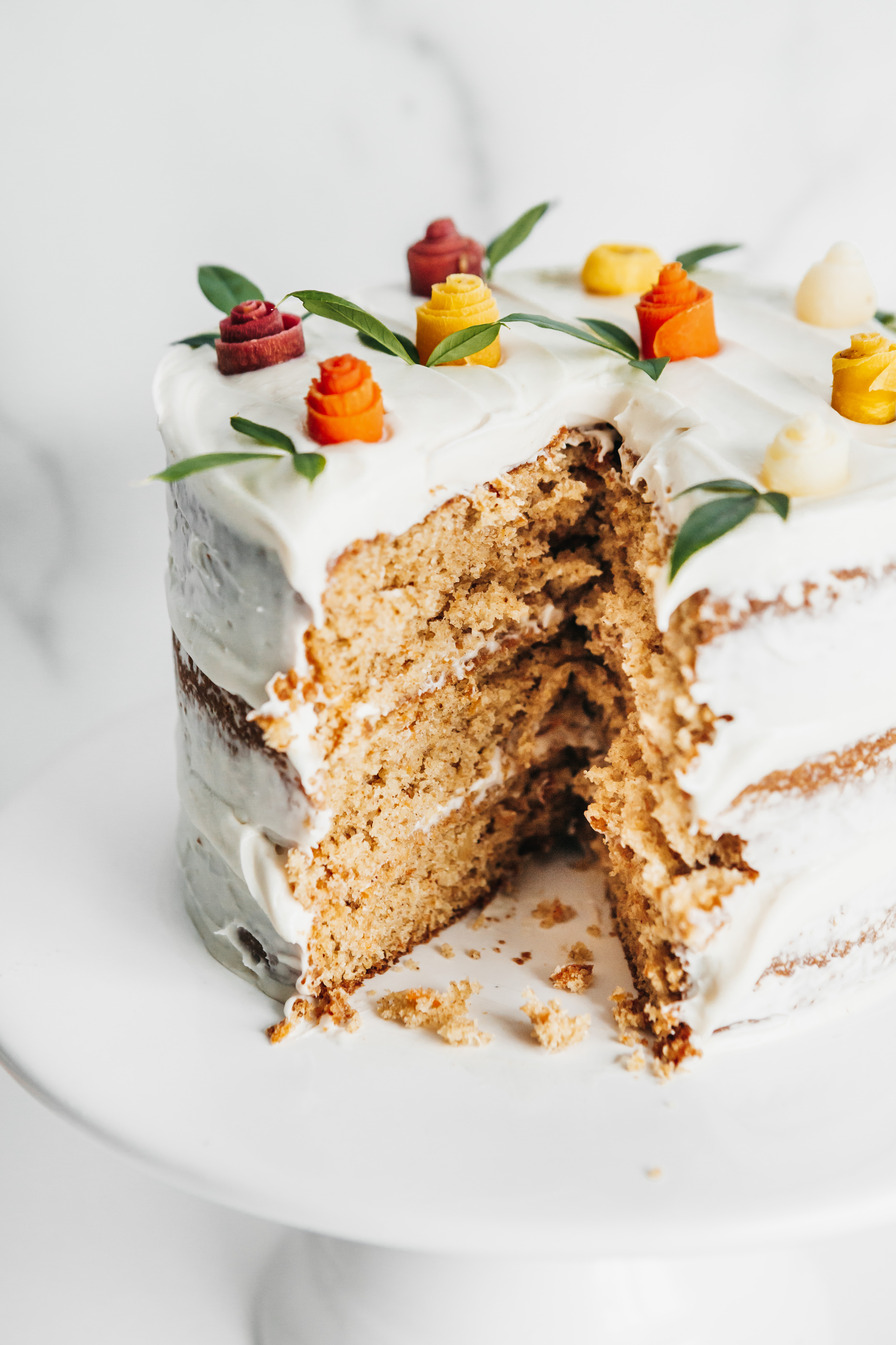 Carrot Cake with Maple Cream Cheese Frosting - Heathers Home Bakery