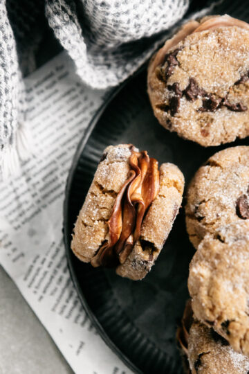 Flourless Peanut Butter Chocolate Chip Sandwich Cookies Heathers Home