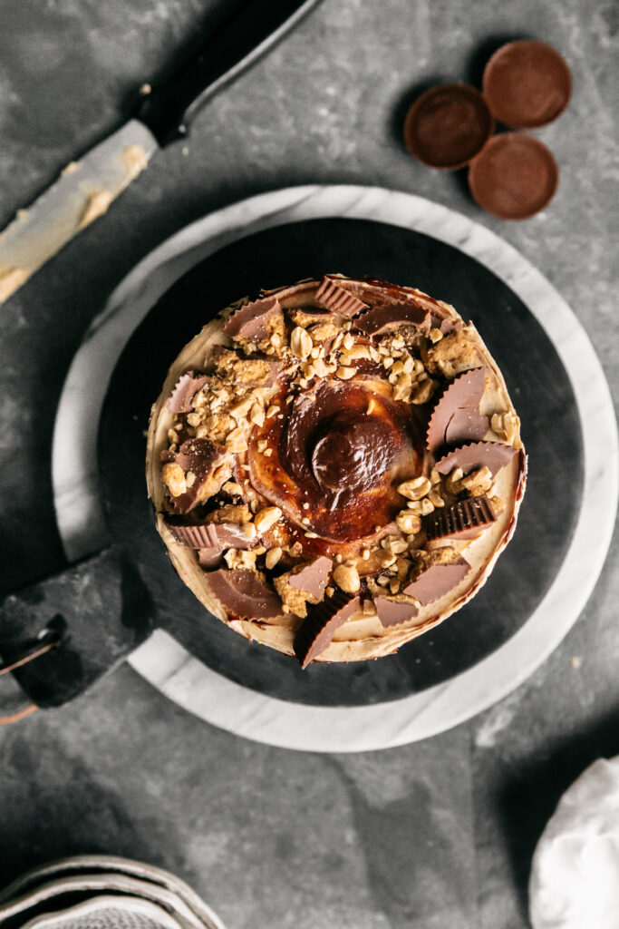 Chocolate Cake with Peanut Butter Frosting