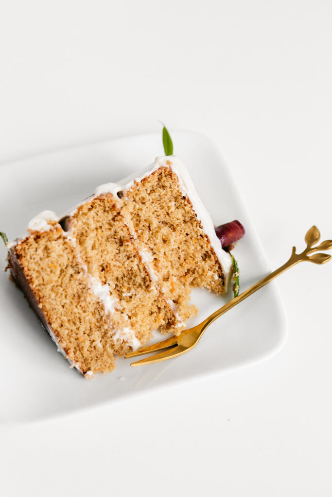 a slice of carrot cake 