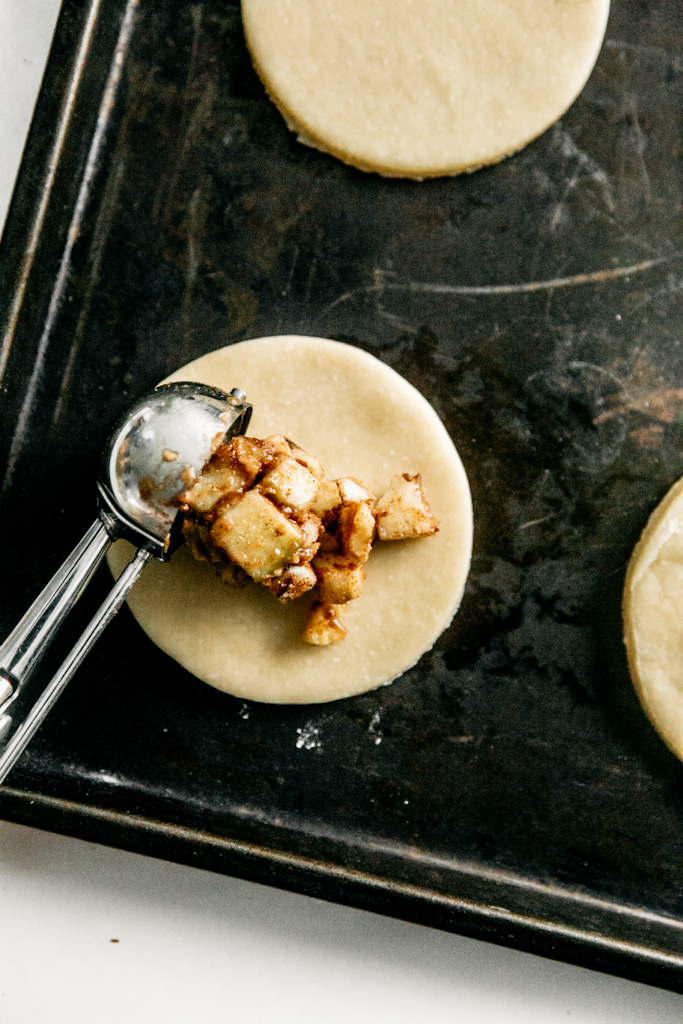 creating apple walnut hand pie