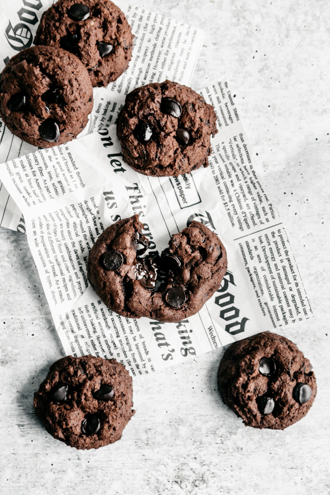 Chewy Dark Chocolate Chip Cookies