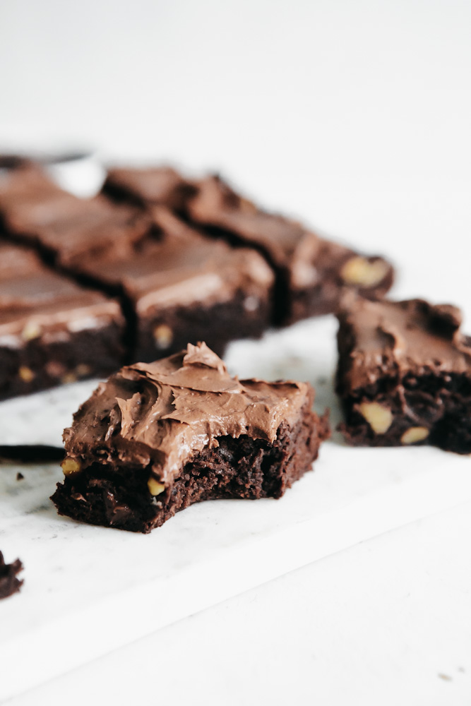 Chocolate Frosted Fudge Brownies