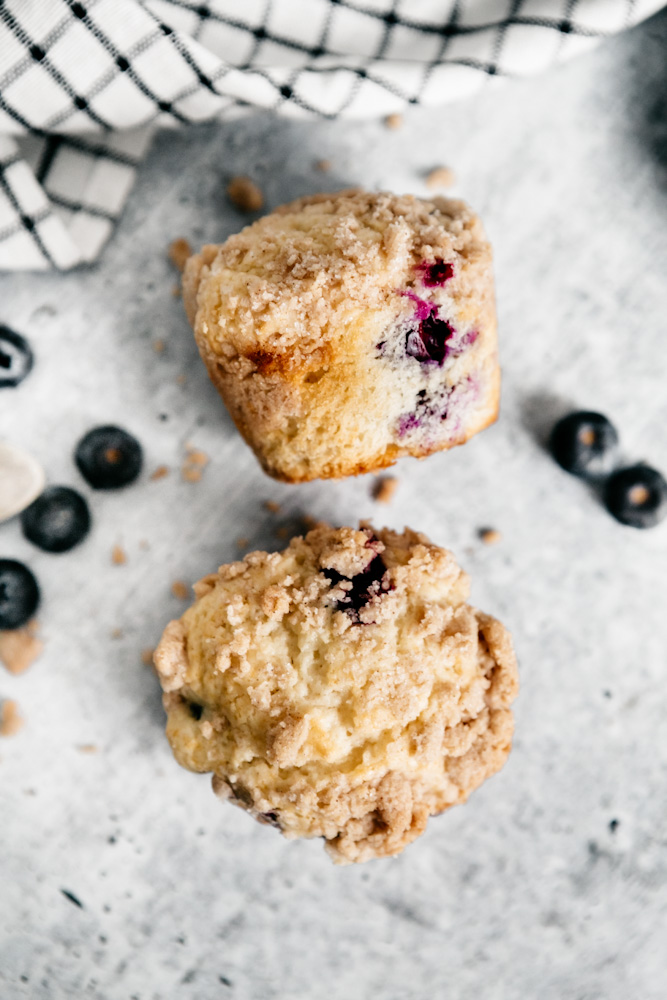 Blueberry muffins. 