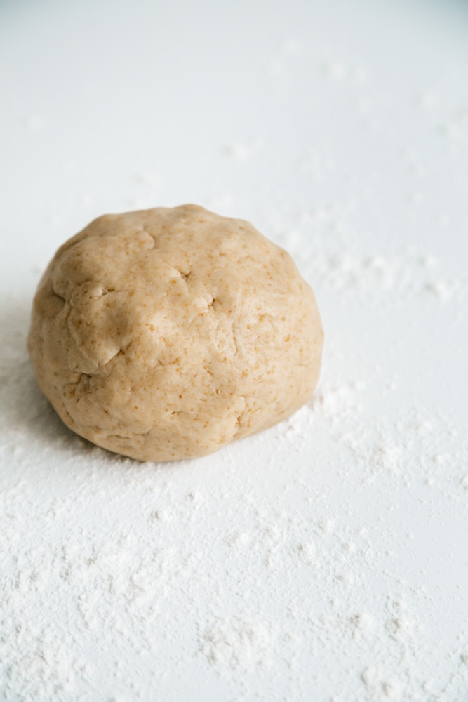 Graham cracker crust dough ball. 