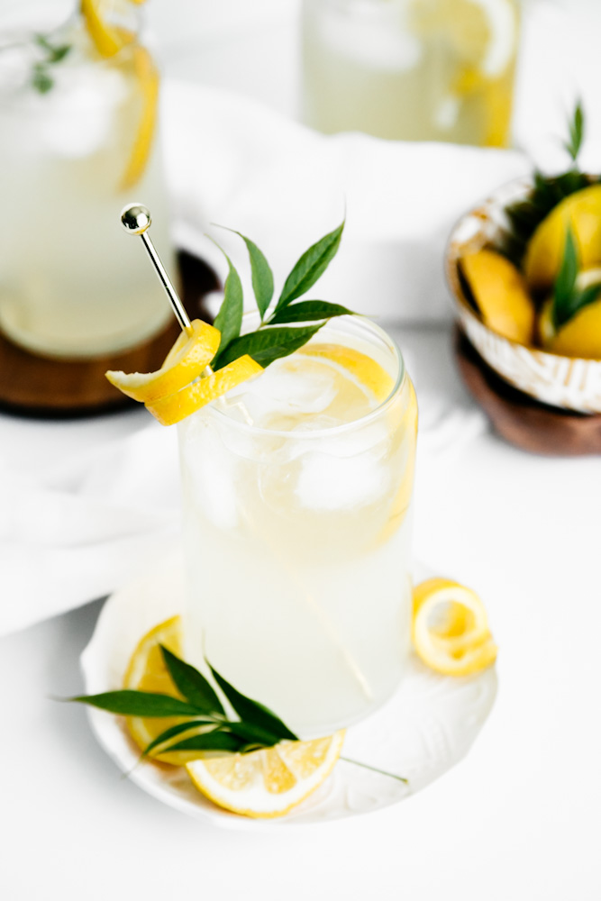 Glass of lemonade. 
