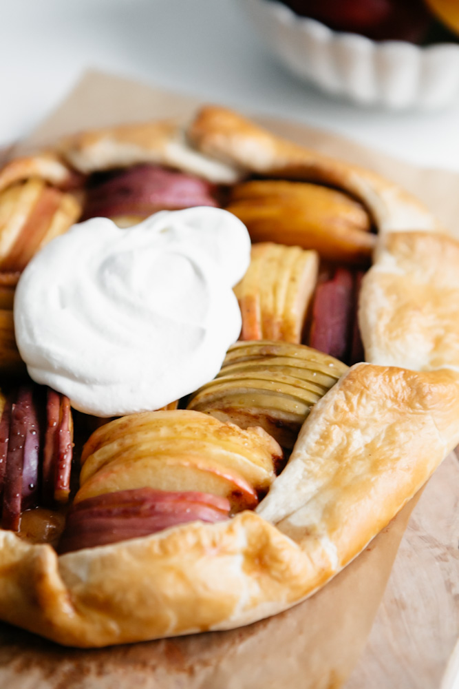 Galette with whipped cream 