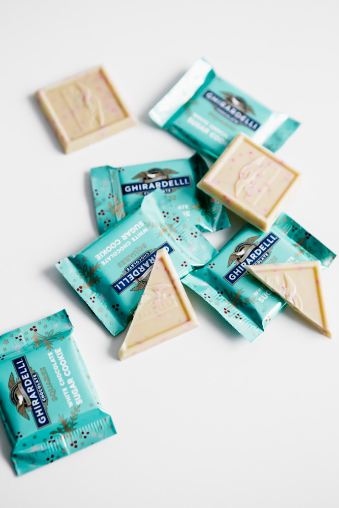 Ghirardelli White Chocolate Sugar Cookie candy squares