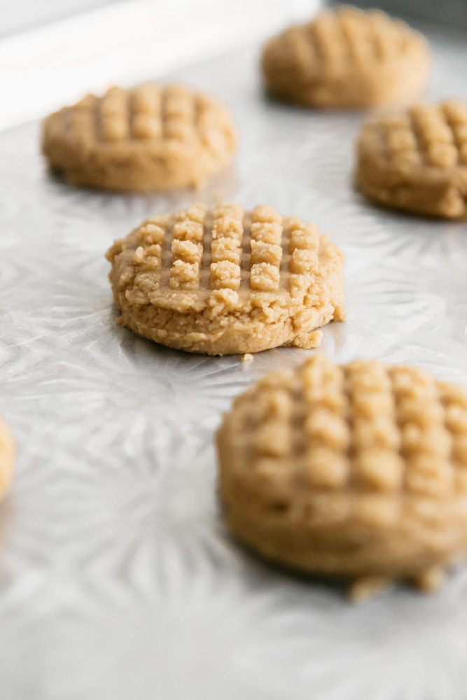 Pressed peanut butter cookie dough 