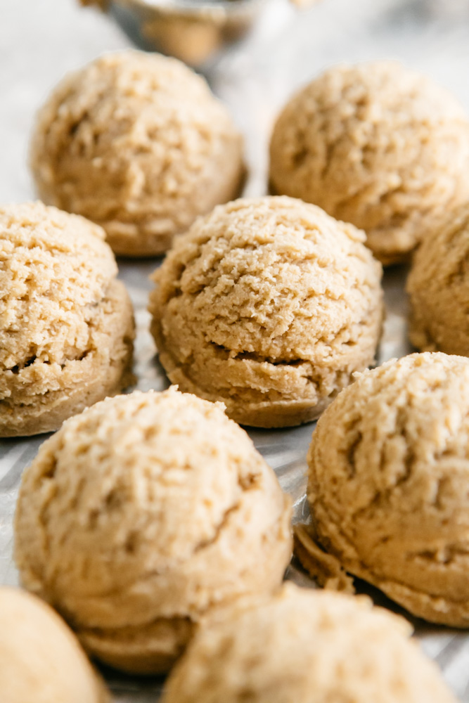 Peanut butter cookie dough balls 