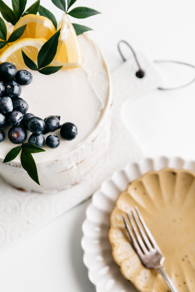 Gluten free lemon blueberry cake 