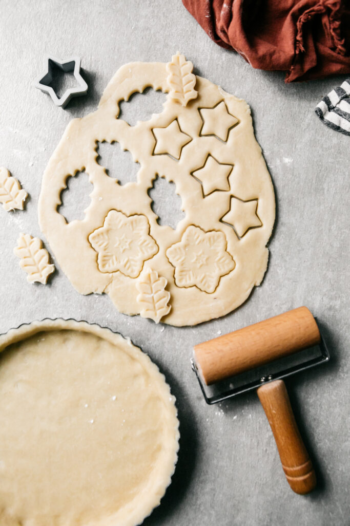 Crust cutout cookie toppers 