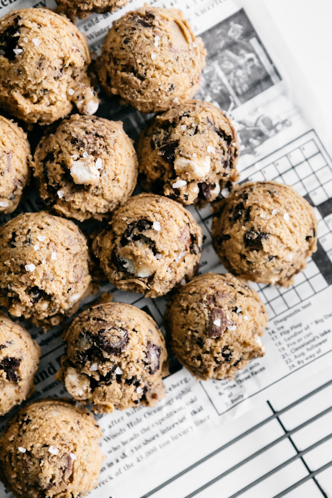 Scoops of cookie dough 