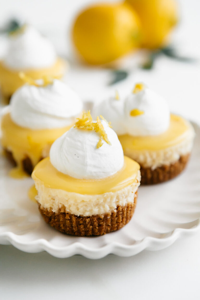 Mini Lemon Cheesecakes - Heathers Home Bakery