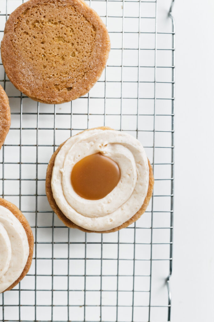 Open faced churro sandwich cookies 