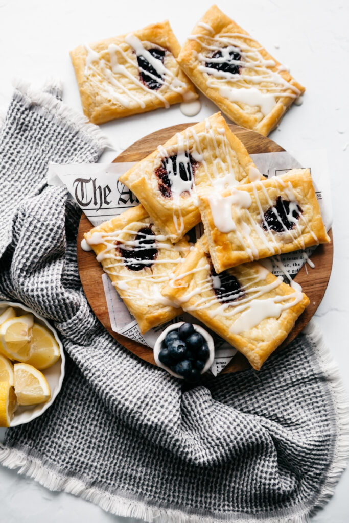 Lemon Blueberry Cheesecake Danishes