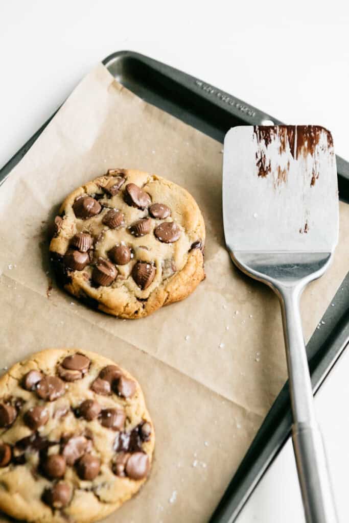 Two peanut butter cup cookies 