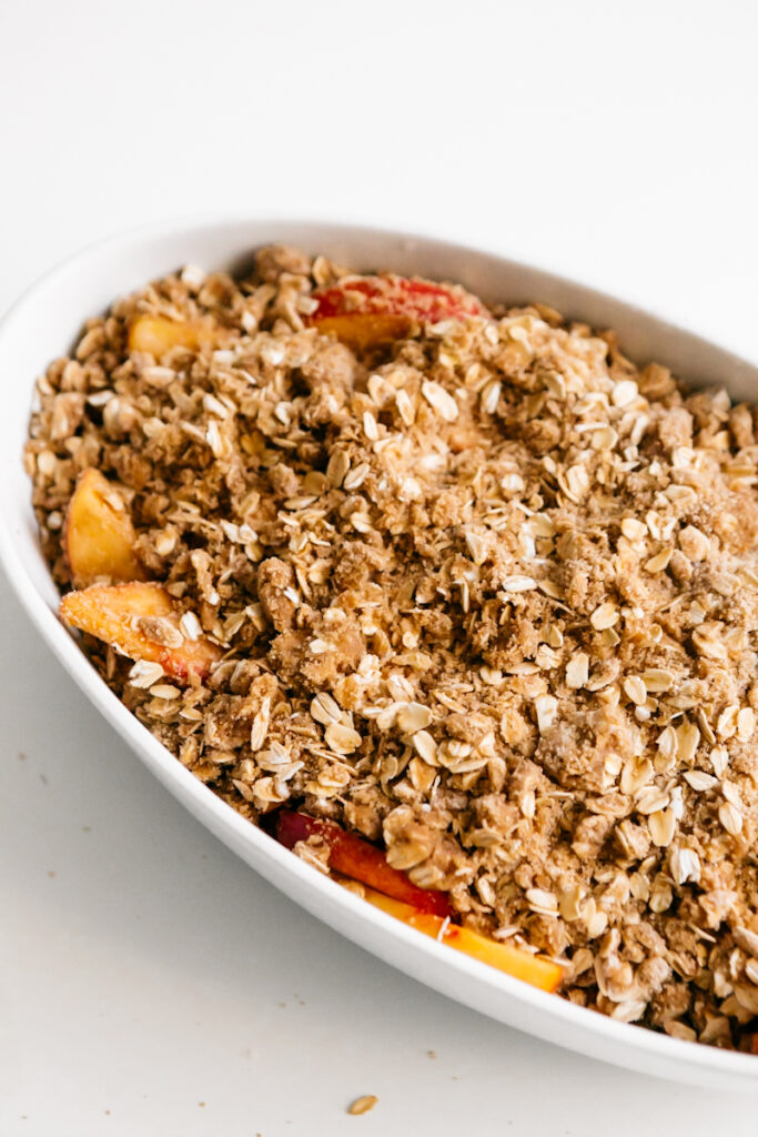 Browned Butter Peach Crisp 