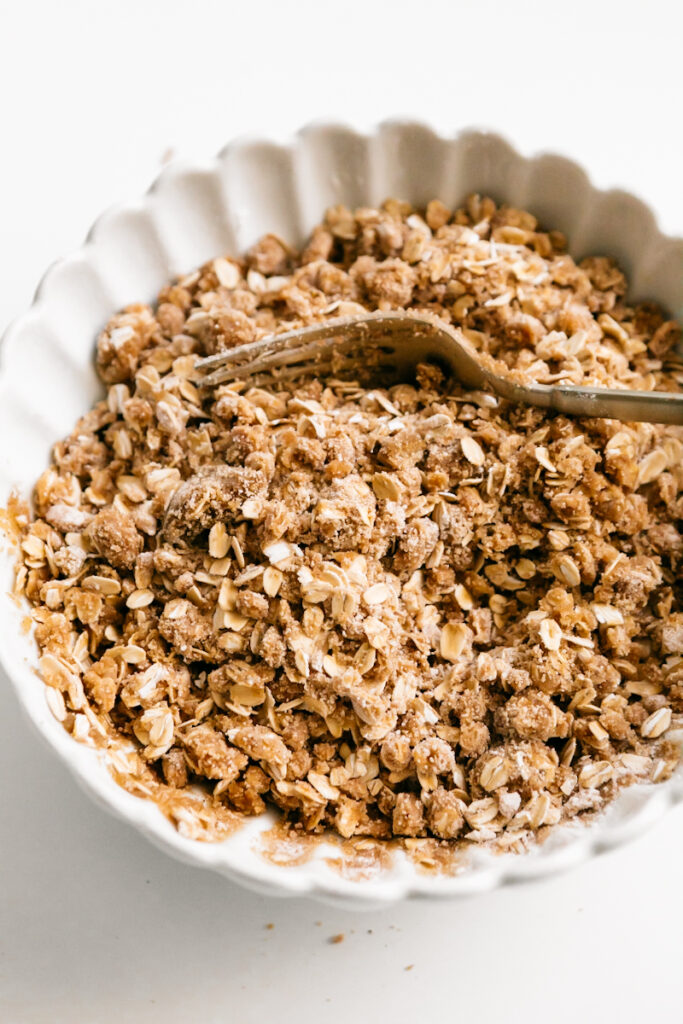 Crisp topping in a bowl 