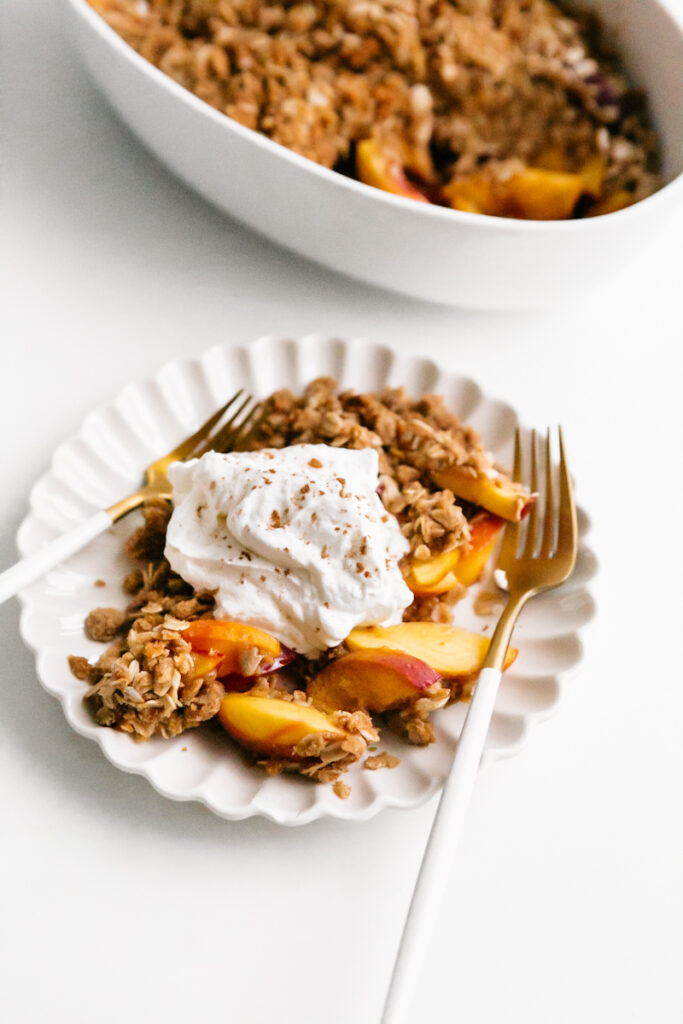 Browned Butter Peach Crisp 