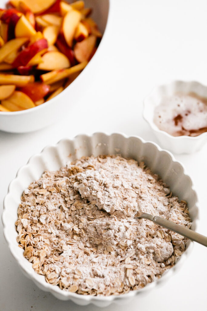 Crisp topping in a bowl 