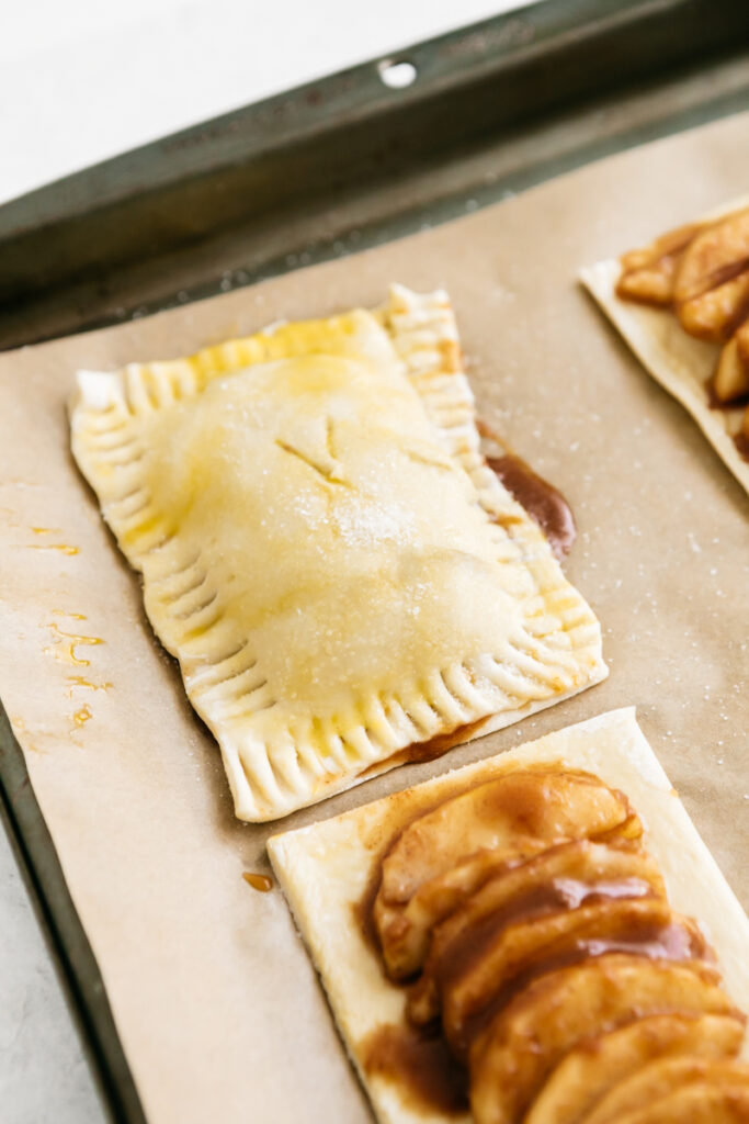 Unbaked Puff Pastry Caramel Apple Pies