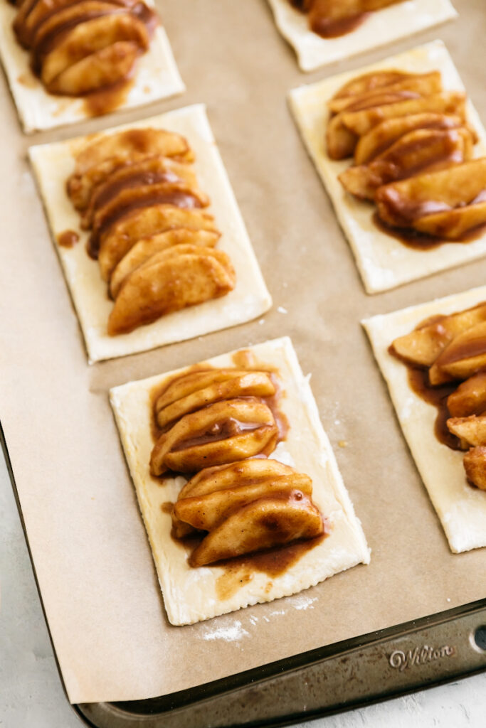 Unbaked Puff Pastry Caramel Apple Pies