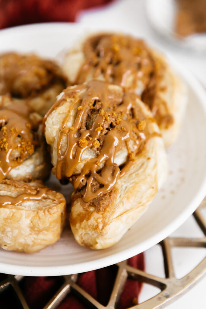 Puff Pastry Cookie Butter Rolls