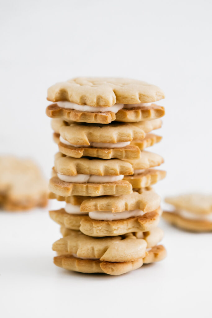 Stack of Maple Leaf Sandwich Cookies