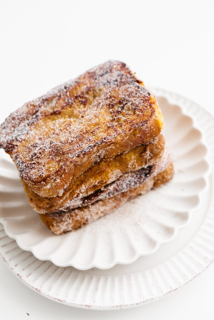 A stack of Pumpkin Brioche French Toast