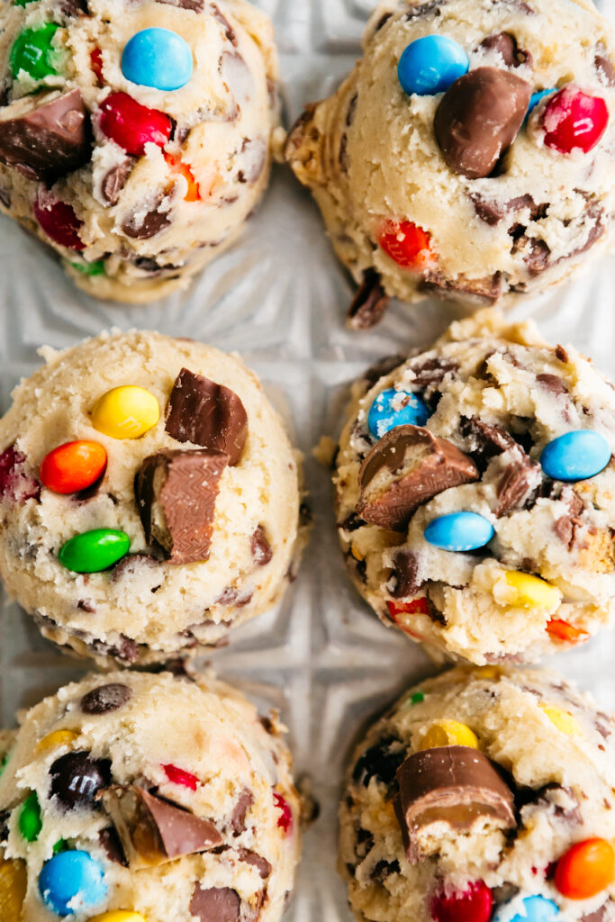 Loaded candy cookie dough balls 