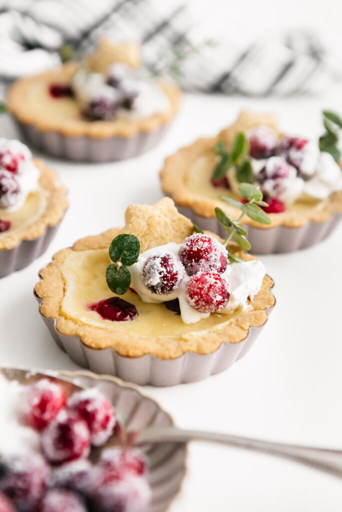Mini Cranberry Cheesecake Tarts