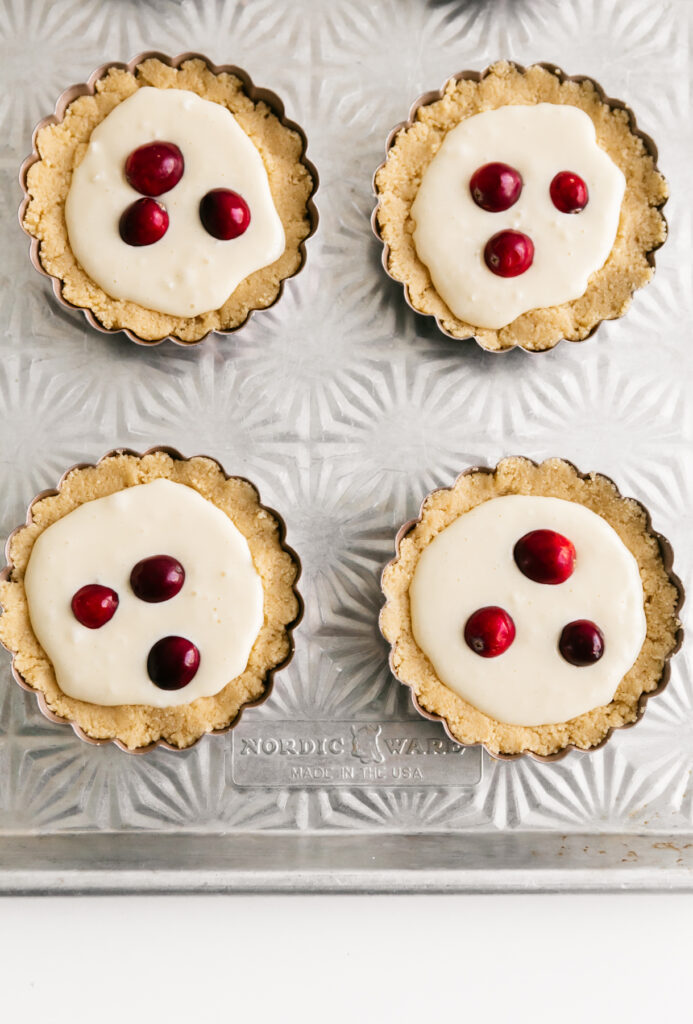 Mini Cranberry Cheesecake Tarts Unbaked 