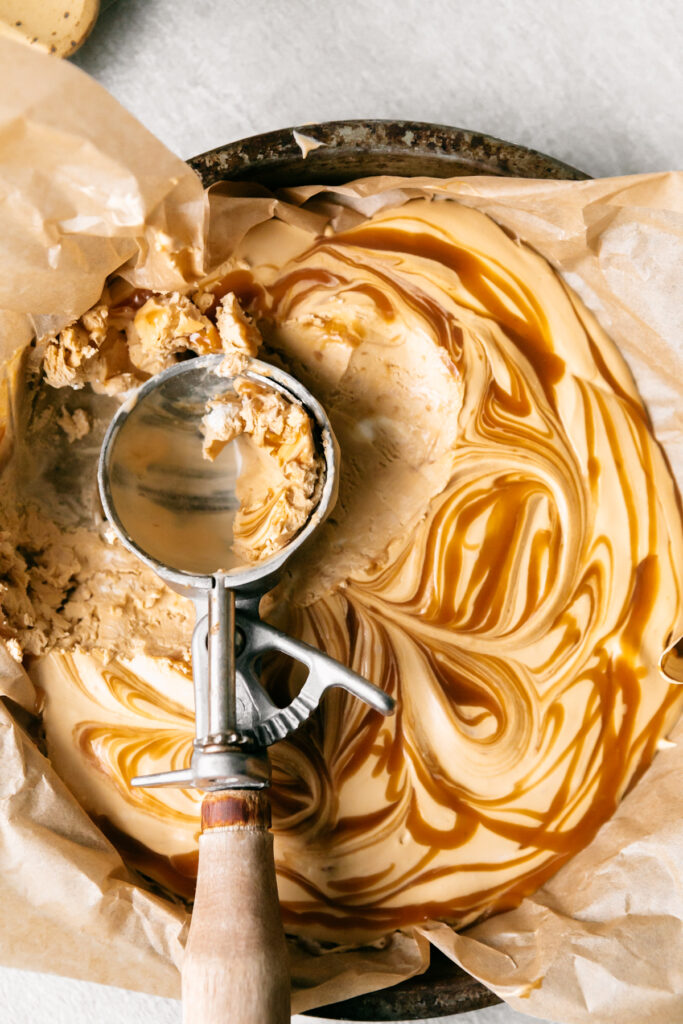 Ice cream  with a scoop 
