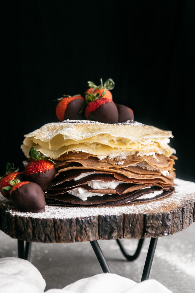 Chocolate Layered Crepe Cake