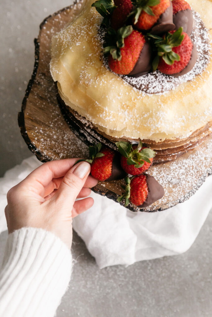 Chocolate Layered Crepe Cake