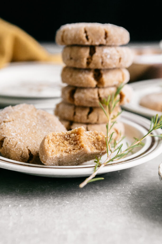 A stack of Flourless Peanut Butter Cookies 