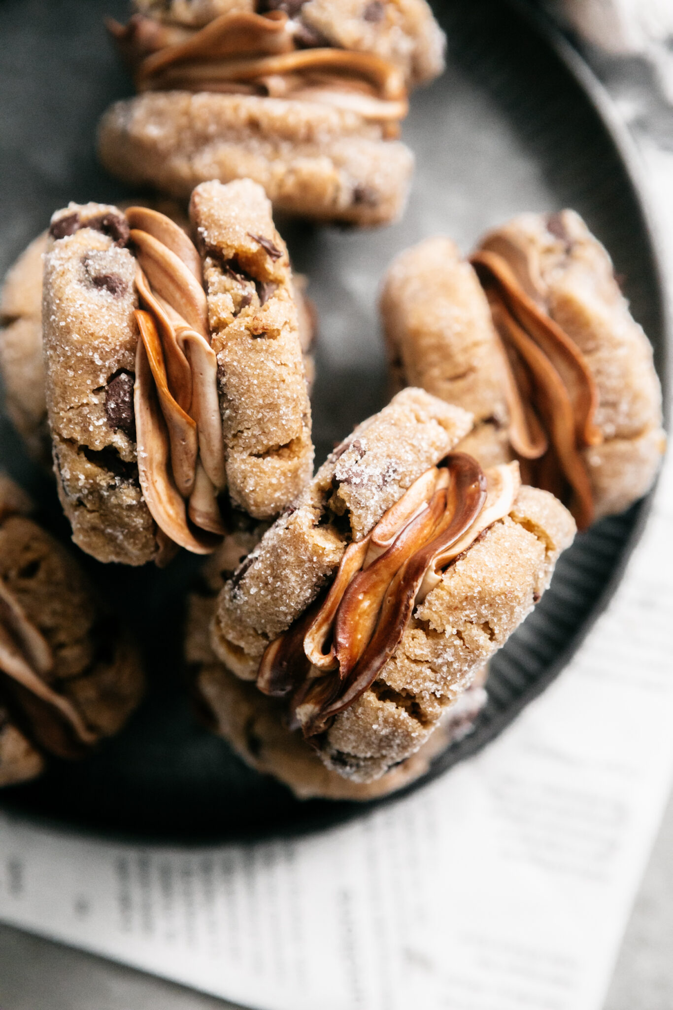 Flourless Peanut Butter Chocolate Chip Sandwich Cookies Heathers Home