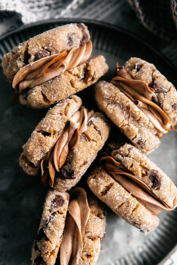 Flourless Peanut Butter Chocolate Chip Sandwich Cookies Heathers Home