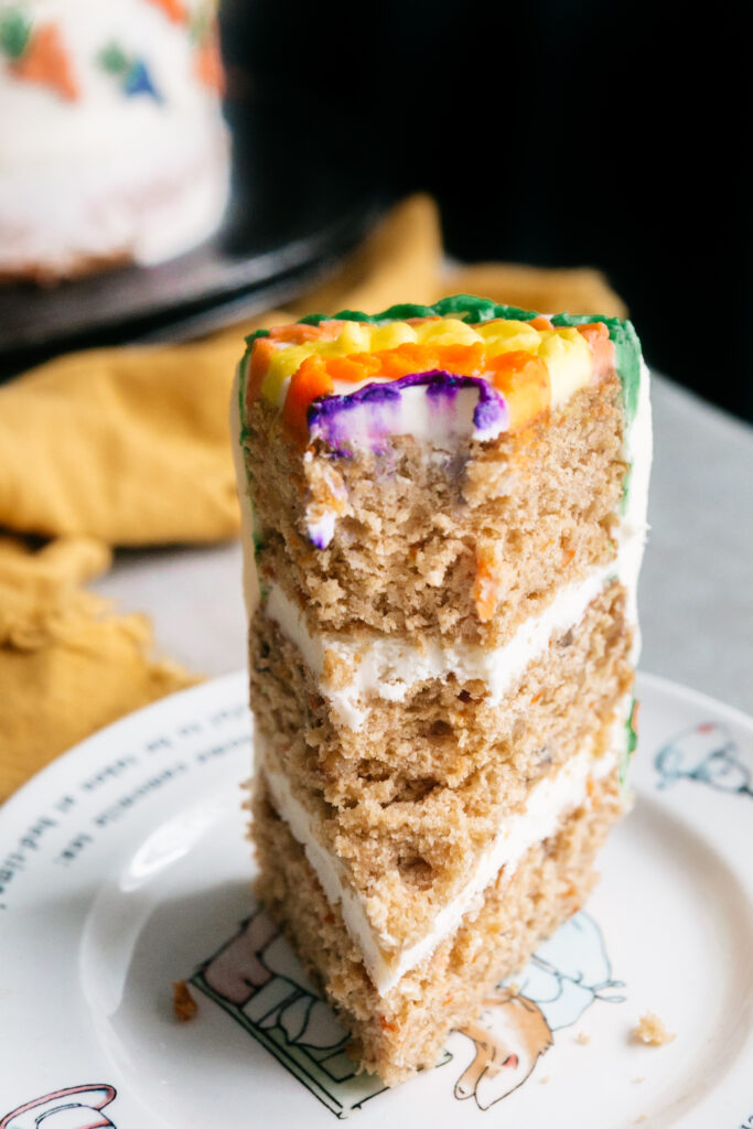 a slice of Carrot Cake with Browned Butter Frosting
