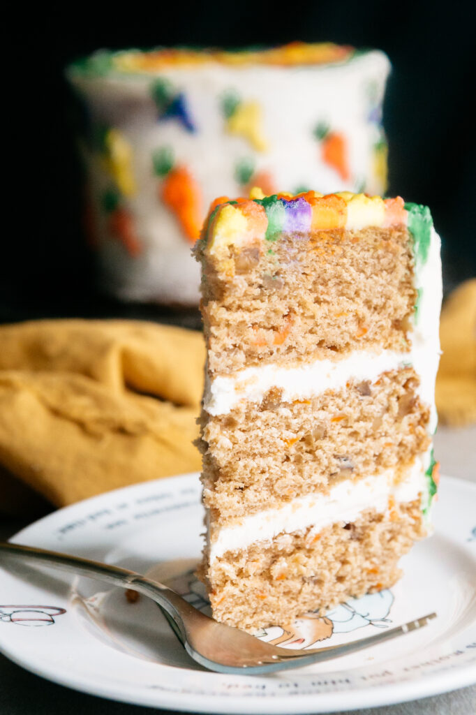 slice of Carrot Cake with Browned Butter Frosting