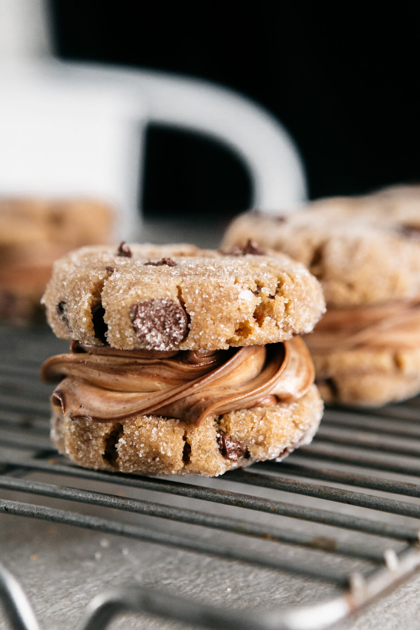 Flourless Peanut Butter Chocolate Chip Sandwich Cookies Heathers Home