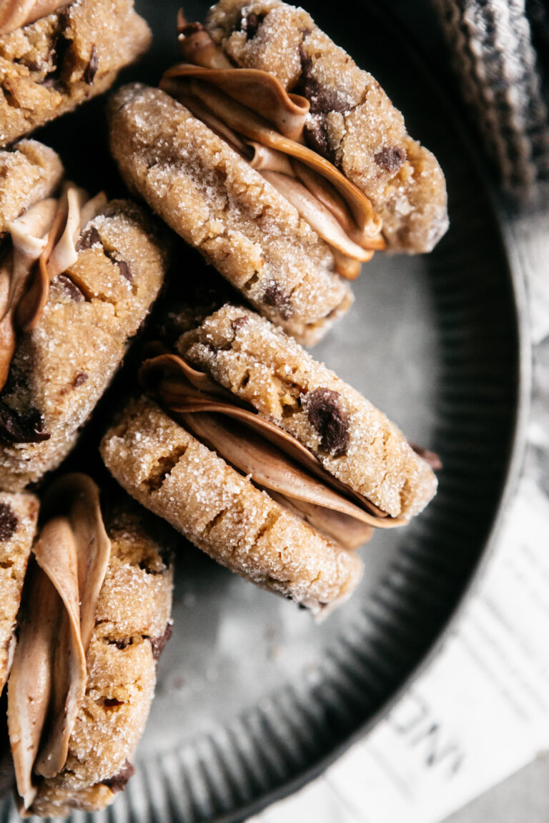 Flourless Peanut Butter Chocolate Chip Sandwich Cookies Heathers Home