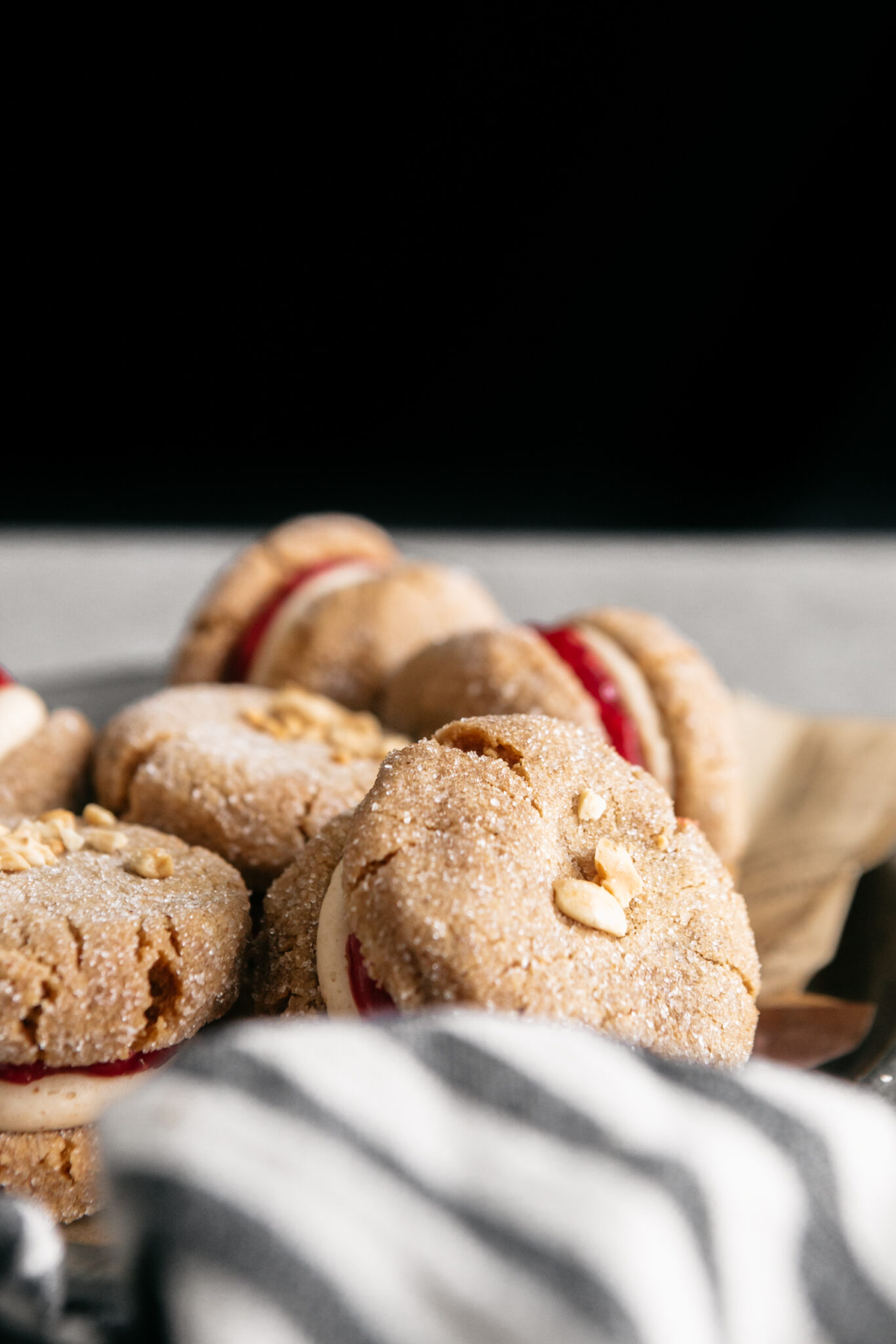 Flourless Peanut Butter and Jelly Sandwich Cookies Heathers Home Bakery