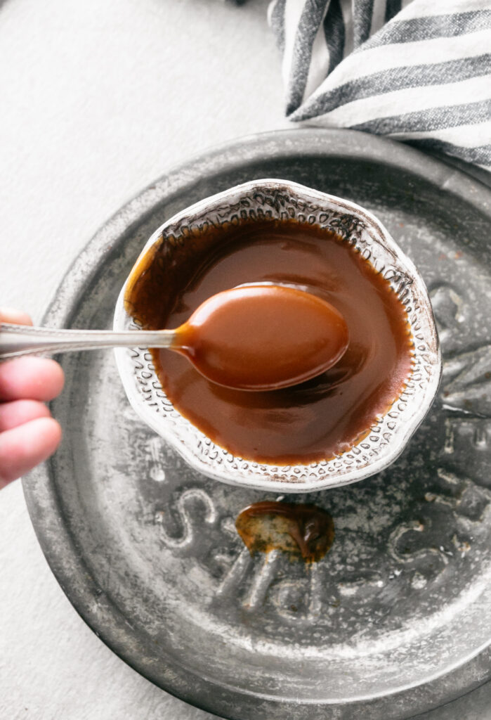 Homemade caramel sauce 