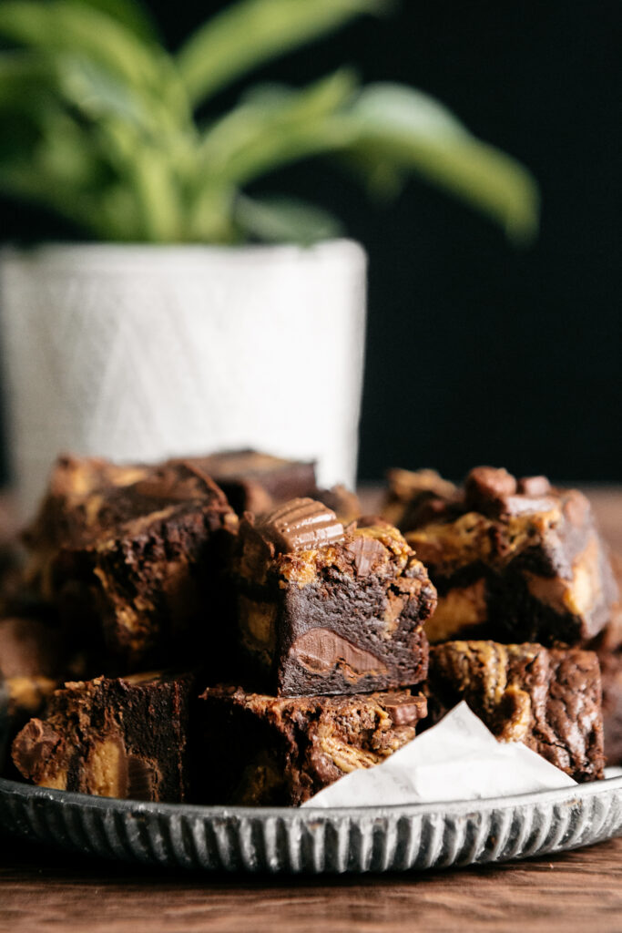 Peanut Butter Stuffed Brownies