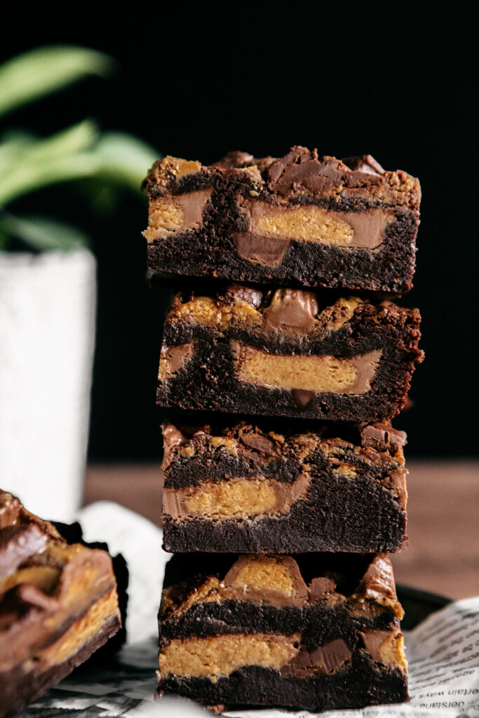 A stack of brownies 