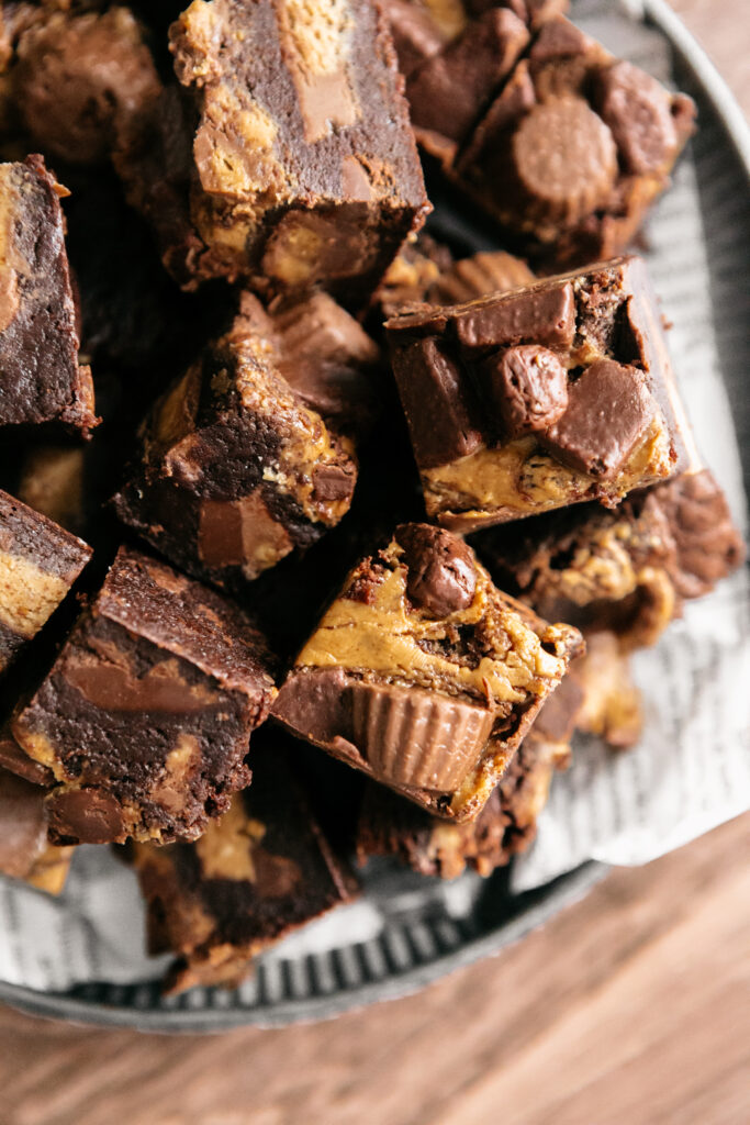 Peanut Butter Stuffed Brownies