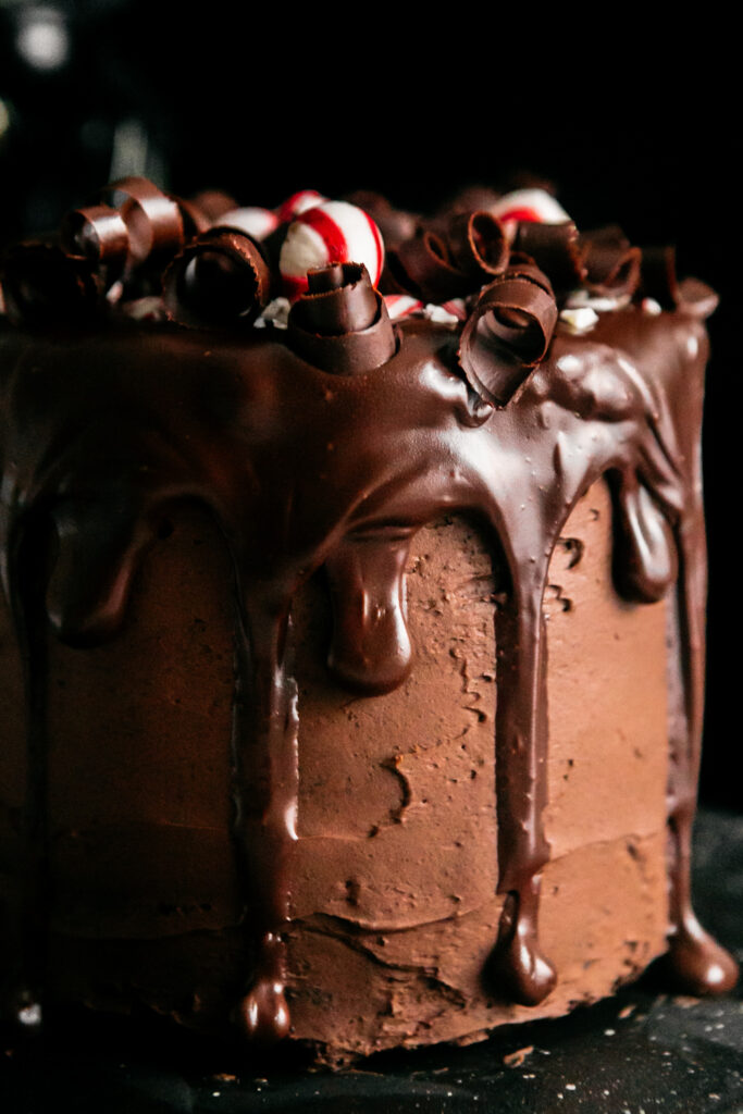 chocolate peppermint layer cake