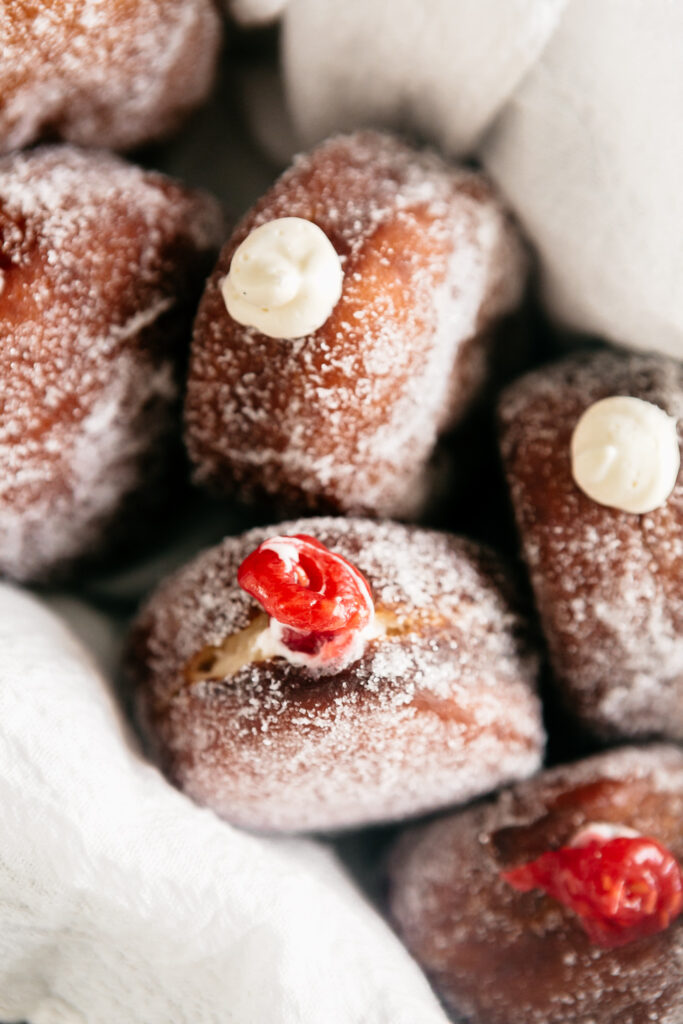 Raspberry Cheesecake Filled Donuts 